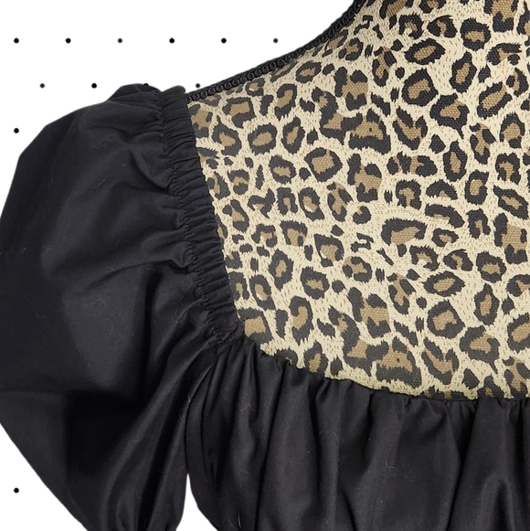 SHEIN Black Puff Sleeve wiggle Dress SIZE L - Picture 5 of 5